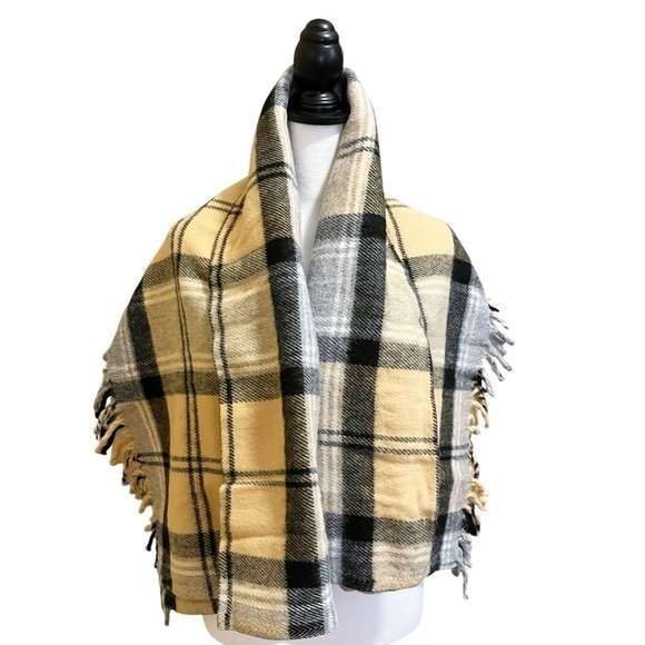 Vintage NOS Faribo Stadium Pak-A-Robe Blanket & Thermos in Carry Tote Tan Plaid - Picture 2 of 8